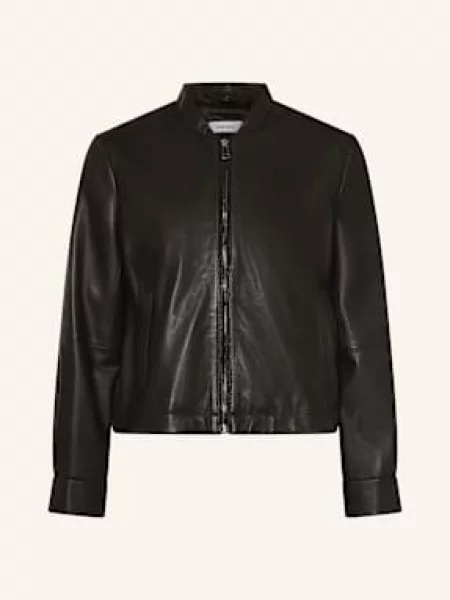 Darling Harbour Kurtka Skórzana schwarz czarna