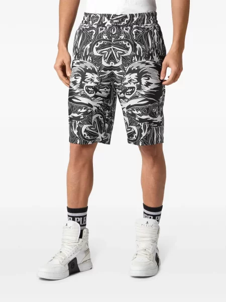 Šilkinės šortai Philipp Plein juoda