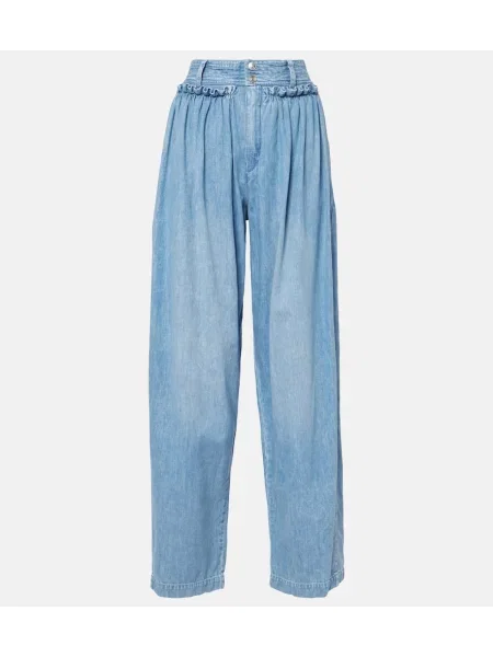 Blugi Isabel Marant cu talie înaltă albastru