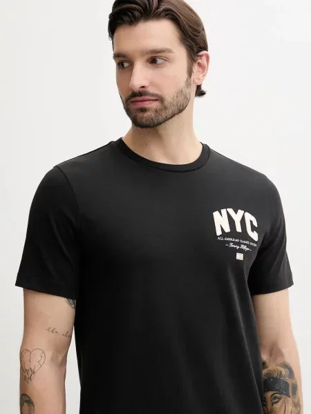 Tričko Tommy Hilfiger s aplikací černá