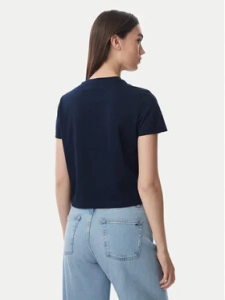 Tommy Jeans Tričko tmavomodrá / červená biela
