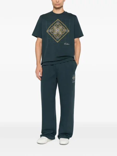 Pantaloni Casablanca cu imagine alergare cu cordon verde