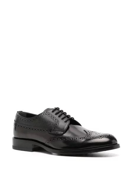 Iš natūralios odos brogue batai Tod's su raišteliais juoda