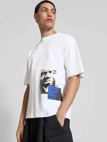 T-shirt z nadrukowanym motywem Dsquared2 biała