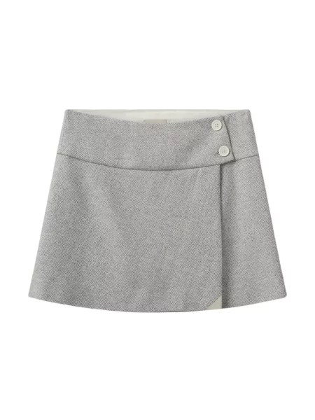 Mała spódnica mini The Garment wełniana elegancka szara