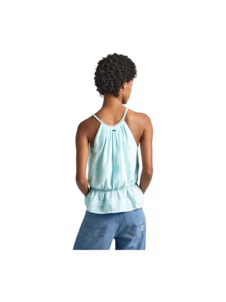 Top Pepe Jeans niebieski