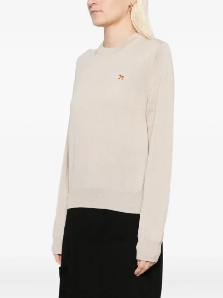 Pulover Maison Kitsune cu broderie