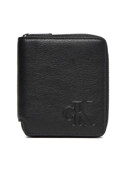Кожен портфейл Calvin Klein мъжки черно