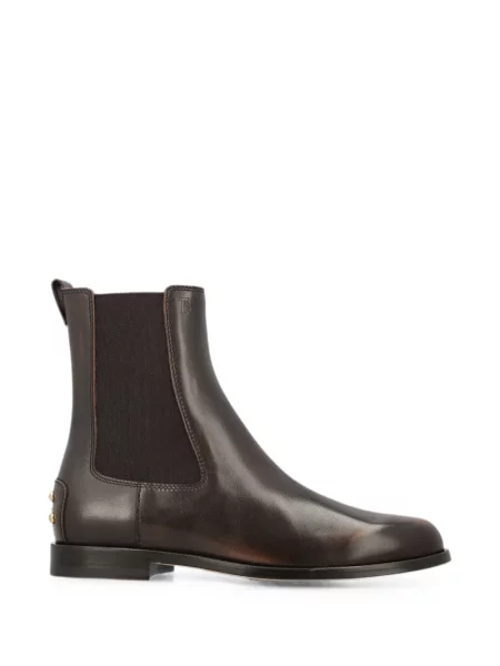 Botine chelsea Tod's din piele cu tepi maro