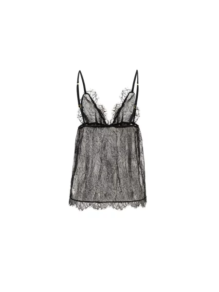 Top Tom Ford koronkowy z paskiem czarny
