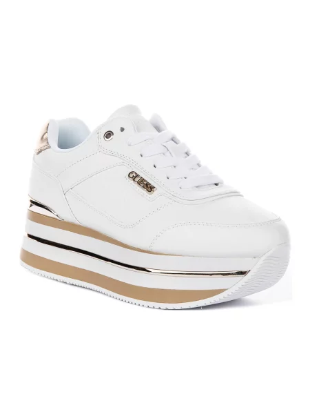 Sneakersy Guess na platformie białe