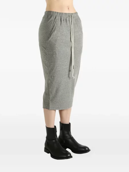 Midi sijonas Rick Owens Drkshdw iki kelių pilka