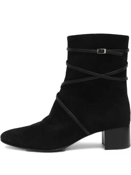 Botine Giuseppe Zanotti din piele de căprioară cu bretele negru