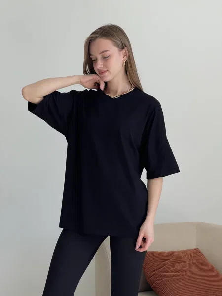 Silvio Merlini Футболка Бавовна/акрил чорний