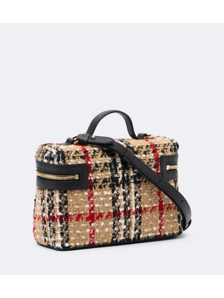 Bouclé geantă Burberry în carouri bej