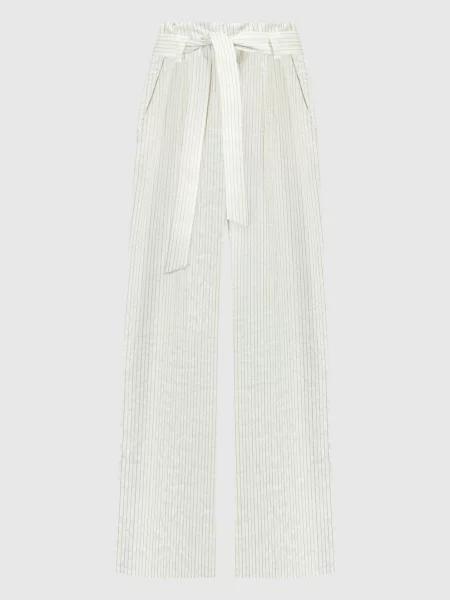 Брюки Max Mara в полоску белые