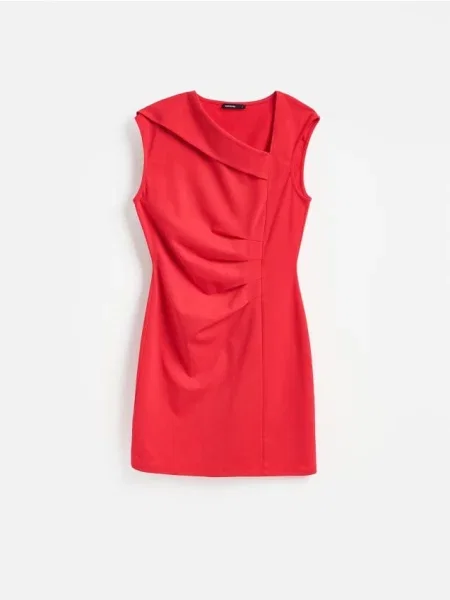 Reserved Rochie mini cu încrețitură roșu