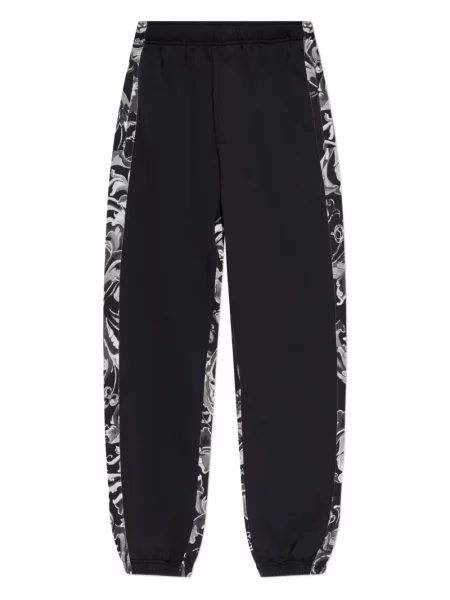 Pantaloni Versace Jeans Couture cu model floral negru