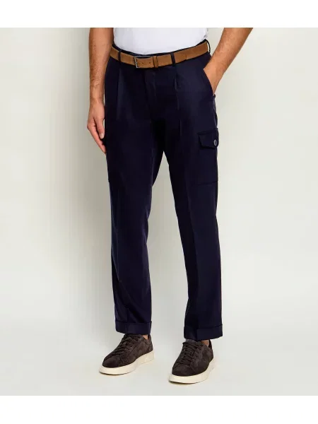 Gran Sasso De lână pantaloni chino | Tapered fit