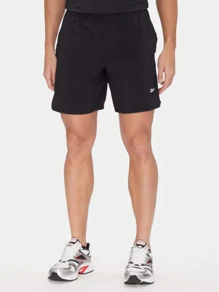 Reebok Športne hlače siva črna