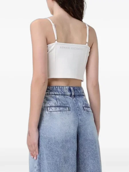 Decupat top Emporio Armani alb