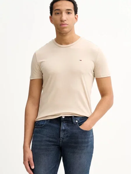 Tommy Jeans tričko béžové