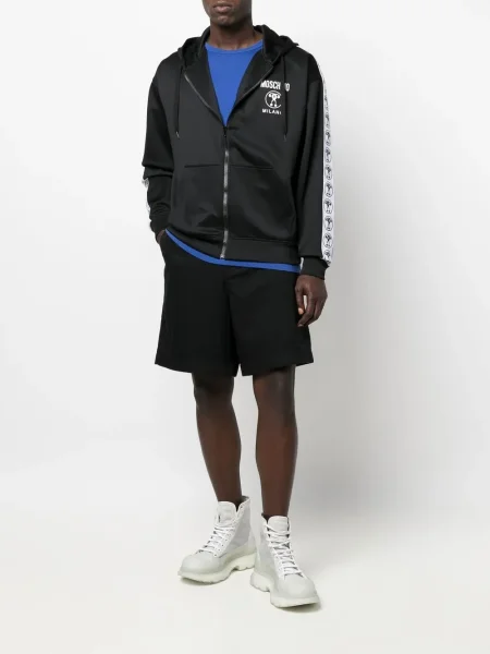 Hanorac cu glugă Moschino cu imagine negru