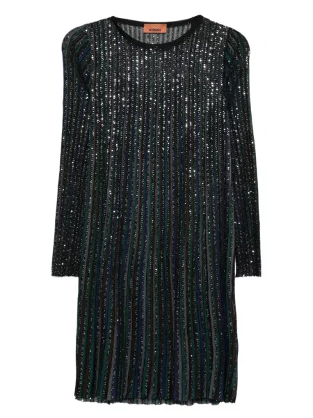 Rochie Missoni cu dungi de costum negru