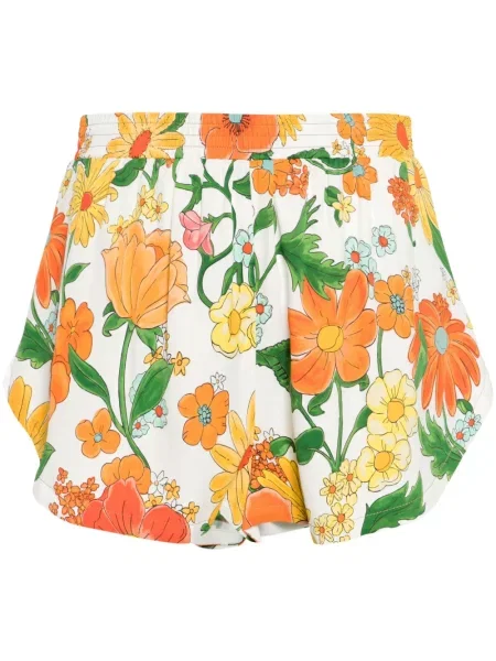Pantaloni scurți Stella Mccartney cu model floral cu imagine portocaliu
