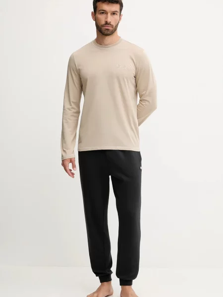 Однотонная пижама Guess бежевая