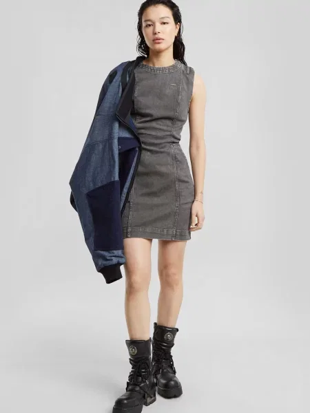 Джинсова сукня G-star Raw сіра
