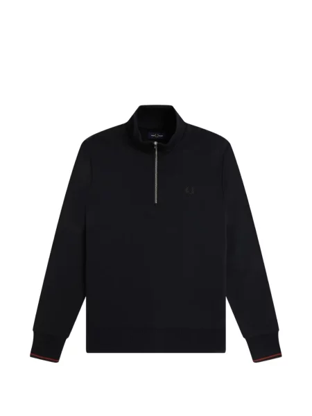 Суичър с цип Fred Perry бродиран синьо