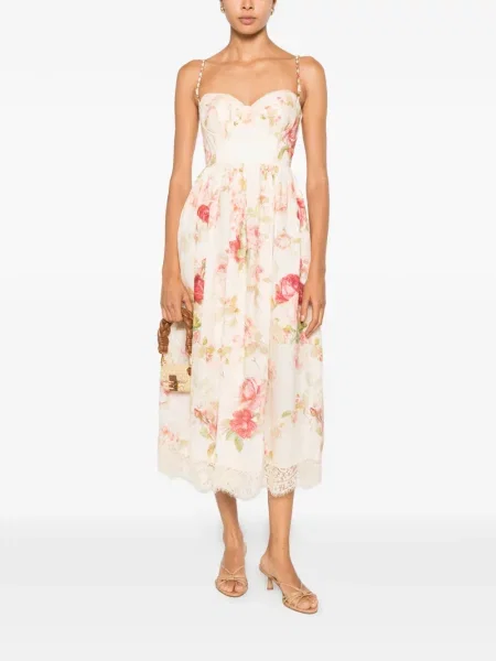 Rochie midi Zimmermann de in cu model floral cu imagine