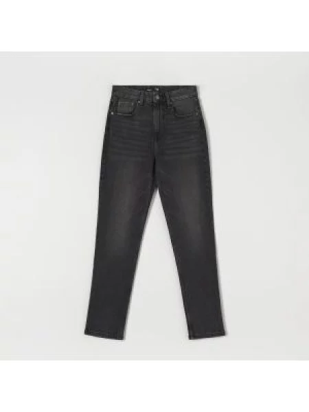 Sinsay Džíny straight se středně vysokým sedem Šedá