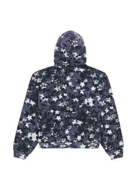 Hanorac cu glugă Sp5der cu imagine cu model camuflaj gri