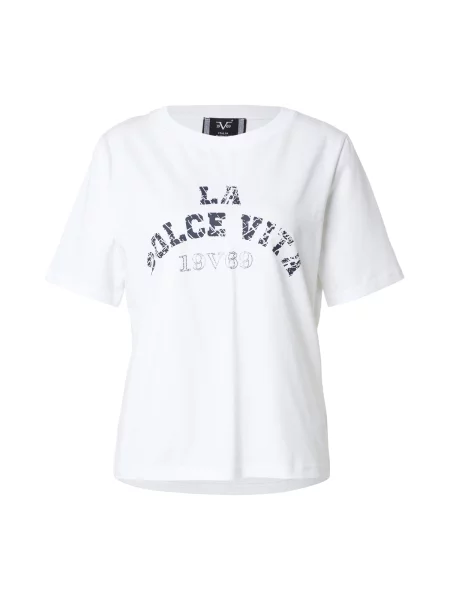 ITALIA Tricou Bellara albastru marin alb