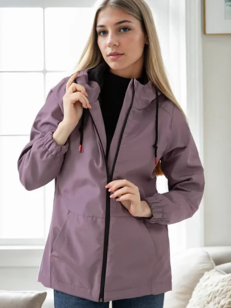 Kurtka Dewberry z kapturem brązowa