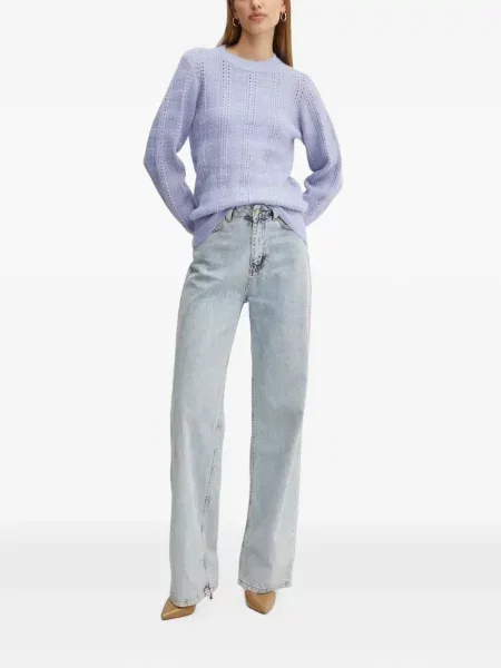 Lung tricou Silvian Heach ajurat violet