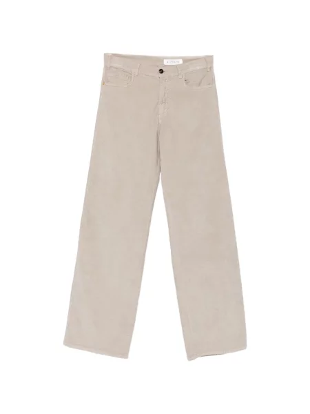 Pantaloni White Sand de catifea cord alb