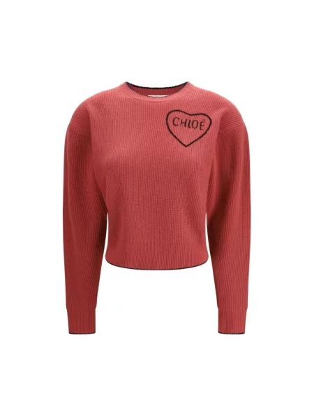 Krótki sweter Chloe wełniany czerwony