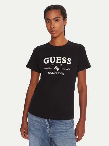 Тениска Guess CELIA дамска черно