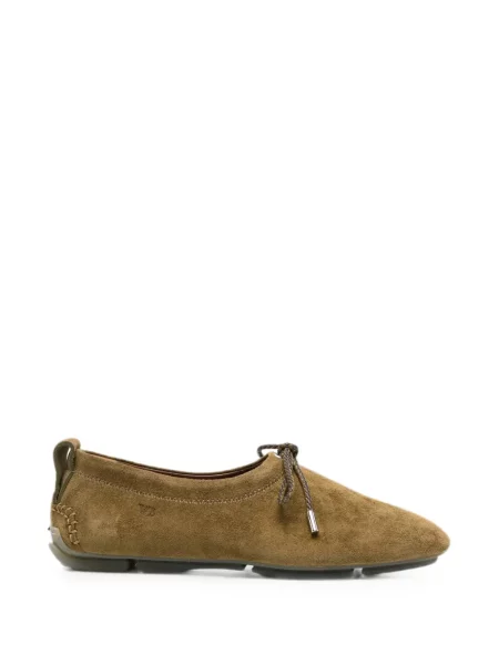 Pantofi loafer Wales Bonner cu șireturi din piele de căprioară maro