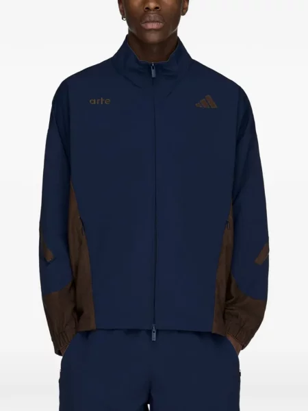 Geacă Adidas cu dungi alergare roșu