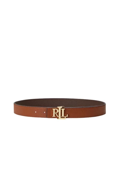 Pasek Ralph Lauren skórzany dwustronny brązowy