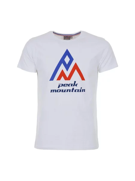 T-shirt Peak Mountain Cimes biała