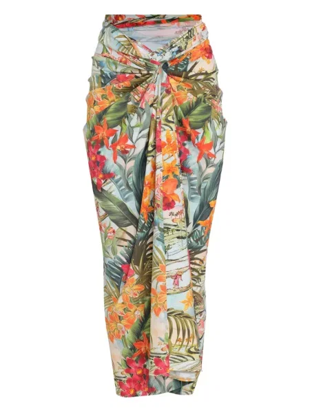 Suknja Lygia & Nanny s cvjetnim printom s printom zelena