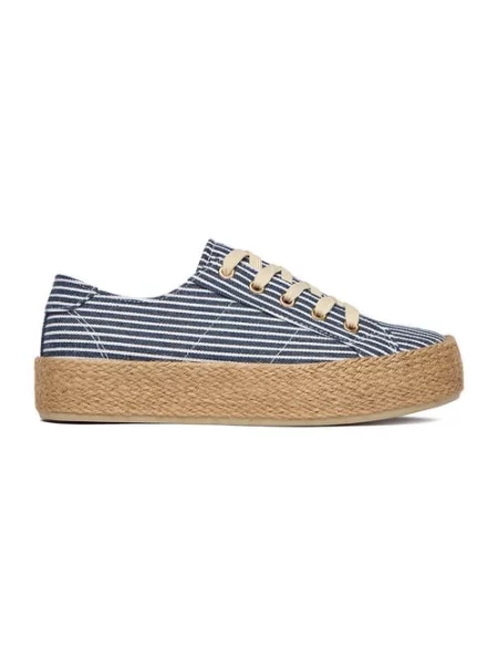 Espadryle granatowe