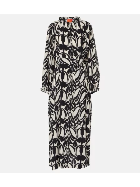 Rochie tip cămașă La Doublej de mătase negru