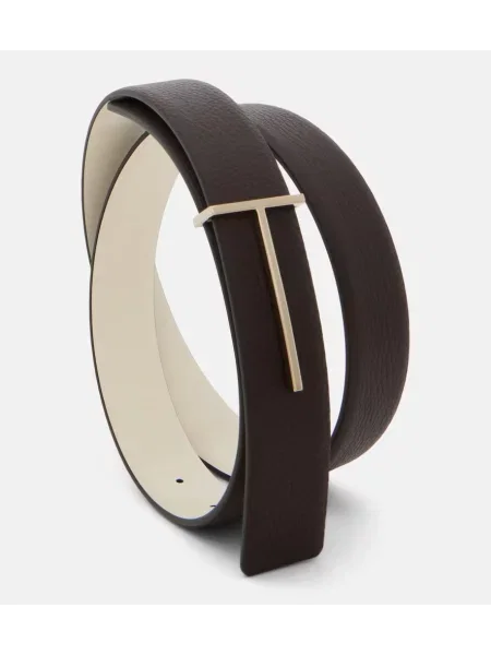 Cu centură curea Tom Ford din piele maro