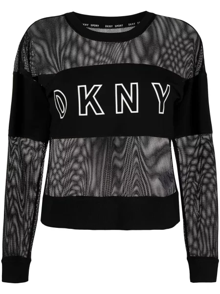 Tricou Dkny transparente negru
